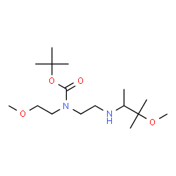ChemSpider 2D Image | 2-Methyl-2-propanyl (2-methoxyethyl){2-[(3-methoxy-3-methyl-2-butanyl)amino]ethyl}carbamate | C16H34N2O4