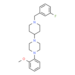 ChemSpider 2D Image | 1-[1-(3-Fluorobenzyl)-4-piperidinyl]-4-(2-methoxyphenyl)piperazine | C23H30FN3O