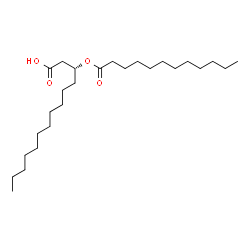 ChemSpider 2D Image | (3R)-3-(Dodecanoyloxy)tetradecanoic acid | C26H50O4