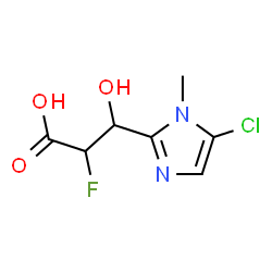 ChemSpider 2D Image | 3-(5-Chloro-1-methyl-1H-imidazol-2-yl)-2-fluoro-3-hydroxypropanoic acid | C7H8ClFN2O3