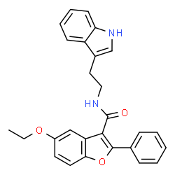 ChemSpider 2D Image | 5-Ethoxy-N-[2-(1H-indol-3-yl)ethyl]-2-phenyl-1-benzofuran-3-carboxamide | C27H24N2O3
