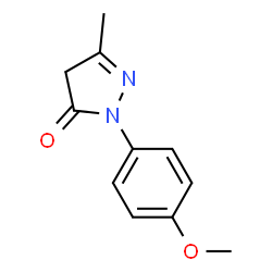 ChemSpider 2D Image | 1-(4-methoxyphenyl)-3-methyl-4,5-dihydro-1H-pyrazol-5-one | C11H12N2O2