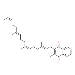 ChemSpider 2D Image | 2-Methyl-3-[(2E,6Z,10E)-3,7,11,15-tetramethyl-2,6,10,14-hexadecatetraen-1-yl]-1,4-naphthoquinone | C31H40O2