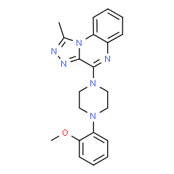 ChemSpider 2D Image | 4-[4-(2-Methoxyphenyl)-1-piperazinyl]-1-methyl[1,2,4]triazolo[4,3-a]quinoxaline | C21H22N6O