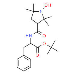 ChemSpider 2D Image | 2-Methyl-2-propanyl N-[(1-hydroxy-2,2,5,5-tetramethyl-3-pyrrolidinyl)carbonyl]phenylalaninate | C22H34N2O4