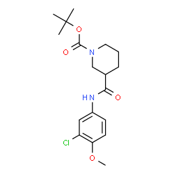 ChemSpider 2D Image | 2-Methyl-2-propanyl 3-[(3-chloro-4-methoxyphenyl)carbamoyl]-1-piperidinecarboxylate | C18H25ClN2O4
