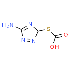 ChemSpider 2D Image | S-(5-Amino-3H-1,2,4-triazol-3-yl) hydrogen carbonothioate | C3H4N4O2S