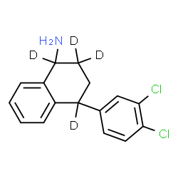 ChemSpider 2D Image | 4-(3,4-Dichlorophenyl)(1,2,2,4-~2~H_4_)-1,2,3,4-tetrahydro-1-naphthalenamine | C16H11D4Cl2N
