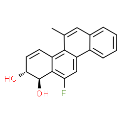 ChemSpider 2D Image | (1R,2R)-12-Fluoro-5-methyl-1,2-dihydro-1,2-chrysenediol | C19H15FO2