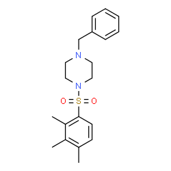 ChemSpider 2D Image | 1-Benzyl-4-[(2,3,4-trimethylphenyl)sulfonyl]piperazine | C20H26N2O2S