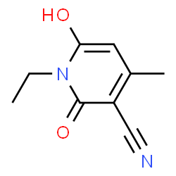 ChemSpider 2D Image | 3-Cyano-4-methyl-6-hydrixy-n-ethyl pyridone | C9H10N2O2