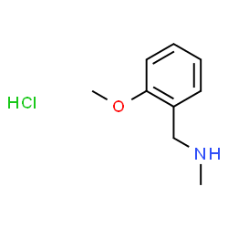 ChemSpider 2D Image | 1-(2-Methoxyphenyl)-N-methylmethanamine hydrochloride | C9H14ClNO