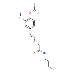 ChemSpider 2D Image | N-Butyl-2-({(E)-[4-(difluoromethoxy)-3-methoxybenzylidene]amino}oxy)acetamide | C15H20F2N2O4