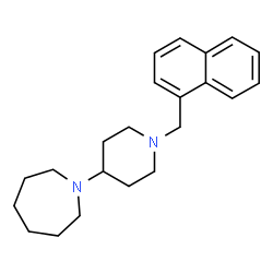 ChemSpider 2D Image | 1-[1-(1-Naphthylmethyl)-4-piperidinyl]azepane | C22H30N2