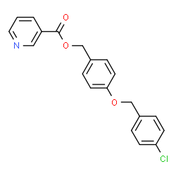 ChemSpider 2D Image | 4-[(4-Chlorobenzyl)oxy]benzyl nicotinate | C20H16ClNO3