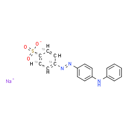 ChemSpider 2D Image | Sodium 4-[(E)-(4-anilinophenyl)diazenyl](~13~C_6_)benzenesulfonate | C1213C6H14N3NaO3S