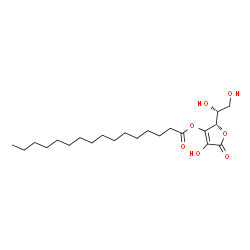 ChemSpider 2D Image | (2S)-2-[(1R)-1,2-Dihydroxyethyl]-4-hydroxy-5-oxo-2,5-dihydro-3-furanyl palmitate (non-preferred name) | C22H38O7