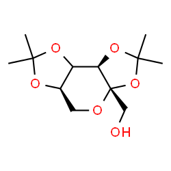 ChemSpider 2D Image | [(3aS,5aR,8bR)-2,2,7,7-Tetramethyltetrahydro-3aH-bis[1,3]dioxolo[4,5-b:4',5'-d]pyran-3a-yl]methanol (non-preferred name) | C12H20O6