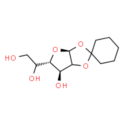 ChemSpider 2D Image | (2xi)-1,2-O-1,1-Cyclohexanediyl-alpha-L-ribo-hexofuranose | C12H20O6