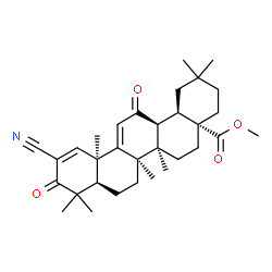 ChemSpider 2D Image | Methyl (8alpha,10alpha,13alpha,17alpha,18alpha)-2-cyano-3,12-dioxooleana-1,9(11)-dien-28-oate | C32H43NO4