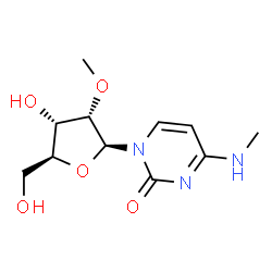 ChemSpider 2D Image | 4-(Methylamino)-1-(2-O-methyl-beta-L-ribofuranosyl)-2(1H)-pyrimidinone | C11H17N3O5