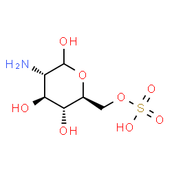 ChemSpider 2D Image | 2-Amino-2-deoxy-6-O-sulfo-L-glucopyranose | C6H13NO8S