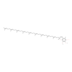 ChemSpider 2D Image | (2S)-7,8-Dimethoxy-2,5-dimethyl-2-[(3E,7E,11E,15E,19E,23E,27E,31E)-4,8,12,16,20,24,28,32,36-nonamethyl-3,7,11,15,19,23,27,31,35-heptatriacontanonaen-1-yl]-2H-chromen-6-ol | C59H90O4
