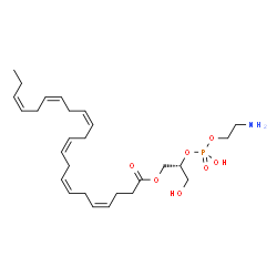 ChemSpider 2D Image | (2R)-2-{[(2-Aminoethoxy)(hydroxy)phosphoryl]oxy}-3-hydroxypropyl (4Z,7Z,10Z,13Z,16Z,19Z)-4,7,10,13,16,19-docosahexaenoate | C27H44NO7P