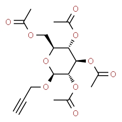 ChemSpider 2D Image | 2-Propyn-1-yl 2,3,4,6-tetra-O-acetyl-beta-L-glucopyranoside | C17H22O10