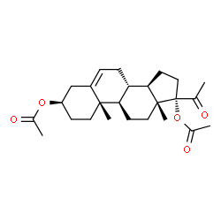 ChemSpider 2D Image | (3alpha,8alpha,9beta,10alpha,13alpha,14beta,17alpha)-20-Oxopregn-5-ene-3,17-diyl diacetate | C25H36O5
