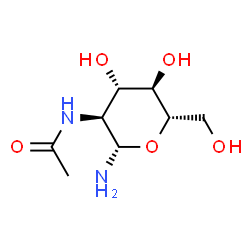 ChemSpider 2D Image | 2-Acetamido-2-deoxy-beta-L-glucopyranosylamine | C8H16N2O5