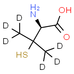 ChemSpider 2D Image | 3-Sulfanyl-D-(4,4,4,4',4',4'-~2~H_6_)valine | C5H5D6NO2S