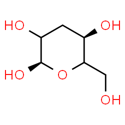 ChemSpider 2D Image | 3-Deoxy-alpha-L-glycero-hexopyranose | C6H12O5