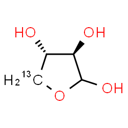 ChemSpider 2D Image | (3R,4S)-(5-~13~C)Tetrahydro-2,3,4-furantriol | C313CH8O4