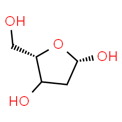 ChemSpider 2D Image | (3xi)-2-Deoxy-beta-L-glycero-pentofuranose | C5H10O4