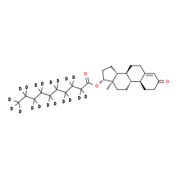 ChemSpider 2D Image | (8alpha,9beta,10alpha,13alpha,14beta,17alpha)-3-Oxoestr-4-en-17-yl (~2~H_19_)decanoate | C28H25D19O3