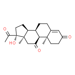 ChemSpider 2D Image | (8alpha,10alpha,13alpha)-17-Hydroxypregn-4-ene-3,11,20-trione | C21H28O4