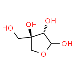 ChemSpider 2D Image | (3S,4R)-4-(Hydroxymethyl)tetrahydro-2,3,4-furantriol | C5H10O5