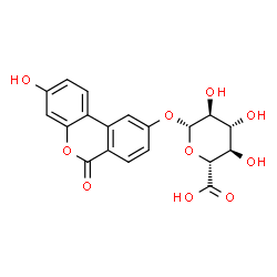 ChemSpider 2D Image | 3-Hydroxy-6-oxo-6H-benzo[c]chromen-9-yl beta-L-glucopyranosiduronic acid | C19H16O10