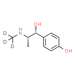 ChemSpider 2D Image | 4-{(1R,2S)-1-Hydroxy-2-[(~2~H_3_)methylamino]propyl}phenol | C10H12D3NO2