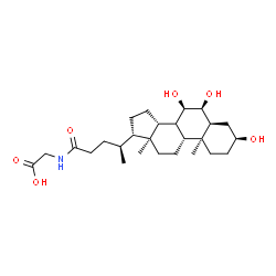 ChemSpider 2D Image | N-[(3beta,5alpha,6beta,7beta,8xi,9beta,10alpha,13alpha,14beta,17alpha,20S)-3,6,7-Trihydroxy-24-oxocholan-24-yl]glycine | C26H43NO6