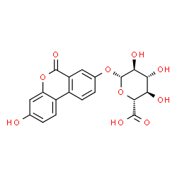 ChemSpider 2D Image | 3-Hydroxy-6-oxo-6H-benzo[c]chromen-8-yl beta-L-glucopyranosiduronic acid | C19H16O10