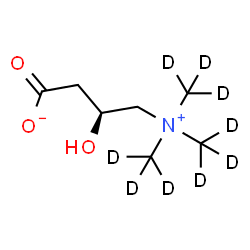 ChemSpider 2D Image | (3S)-3-Hydroxy-4-{tris[(~2~H_3_)methyl]ammonio}butanoate | C7H6D9NO3