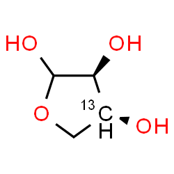 ChemSpider 2D Image | (3S,4S)-(4-~13~C)Tetrahydro-2,3,4-furantriol | C313CH8O4