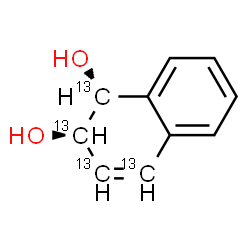ChemSpider 2D Image | (1R,2R)-(1,2,3,4-~13~C_4_)-1,2-Dihydro-1,2-naphthalenediol | C613C4H10O2