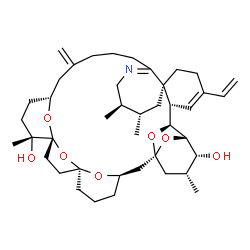 ChemSpider 2D Image | (1R,3R,7R,10R,11R,14R,23R,24S,26R,31S,32S,33S,34R,35R)-11,23,24,35-Tetramethyl-16-methylene-29-vinyl-37,38,39,40,41-pentaoxa-21-azaoctacyclo[30.4.1.1~1,33~.1~3,7~.1~7,10~.1~10,14~.0~20,26~.0~26,31~]he
ntetraconta-20,29-diene-11,34-diol | C42H63NO7