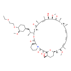 ChemSpider 2D Image | (1R,9S,12S,15R,16Z,18R,19R,21R,23S,24Z,26Z,28Z,30S,32R,35R)-12-{(2R)-1-[(1S,3R,4R)-4-(2-Ethoxyethoxy)-3-methoxycyclohexyl]-2-propanyl}-1,18-dihydroxy-19,30-dimethoxy-15,17,21,23,29,35-hexamethyl-11,36
-dioxa-4-azatricyclo[30.3.1.0~4,9~]hexatriaconta-16,24,26,28-tetraene-2,3,10,14,20-pentone | C55H87NO14
