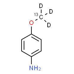 ChemSpider 2D Image | 4-[(~13~C,~2~H_3_)Methyloxy]aniline | C613CH6D3NO