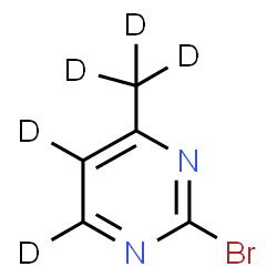 ChemSpider 2D Image | 2-Bromo-4-(~2~H_3_)methyl(~2~H_2_)pyrimidine | C5D5BrN2