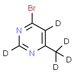 ChemSpider 2D Image | 4-Bromo-6-(~2~H_3_)methyl(~2~H_2_)pyrimidine | C5D5BrN2